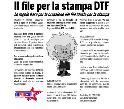 Il file per la stampa DTF