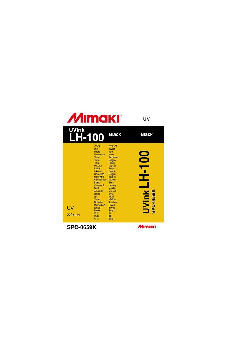 Inchiostro Mimaki UV LH-100 nero cart. da 220ml Inchiostro Mimaki UV LH-100 nero cart. da 220ml