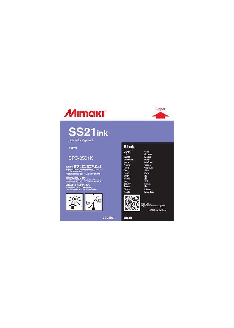 Inchiostro Mimaki SS21 Black solvent cartuccia 400ml Inchiostro Mimaki SS21 Black solvent cartuccia 400ml