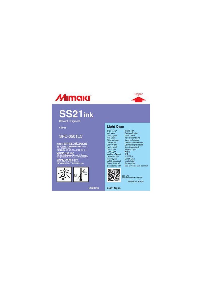Inchiostro Mimaki SS21 Light Cyano solvent cartuccia 400ml Inchiostro Mimaki SS21 Light Cyano solvent cartuccia 400ml