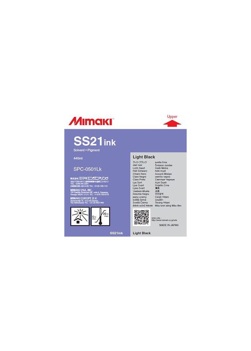 Inchiostro Mimaki SS21 Light Black solvent cartuccia 400ml Inchiostro Mimaki SS21 Light Black solvent cartuccia 400ml