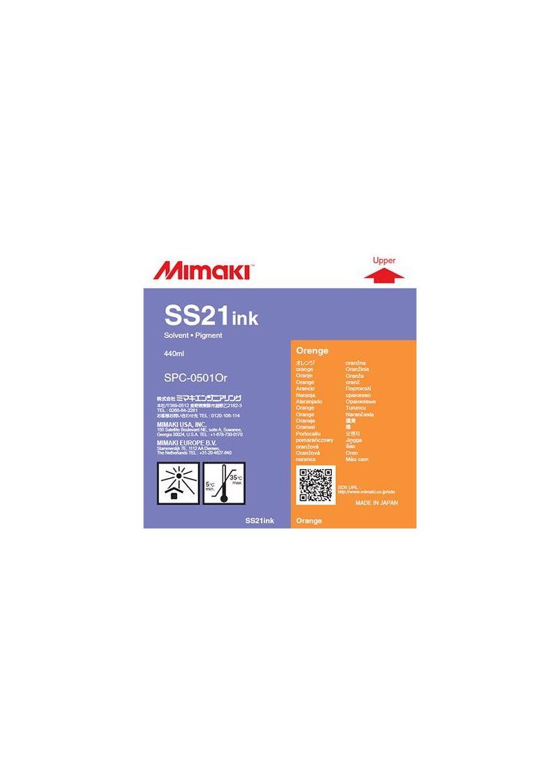 Inchiostro Mimaki SS21 Orange solvent cartuccia 400ml Inchiostro Mimaki SS21 Orange solvent cartuccia 400ml
