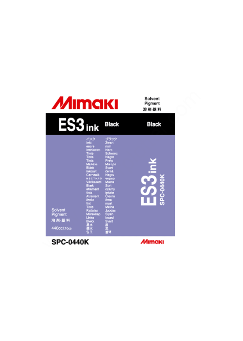 Inchiostro Mimaki ES3 Black Ecosolvent cartuccia 400ml Inchiostro Mimaki ES3 Black Ecosolvent cartuccia 400ml