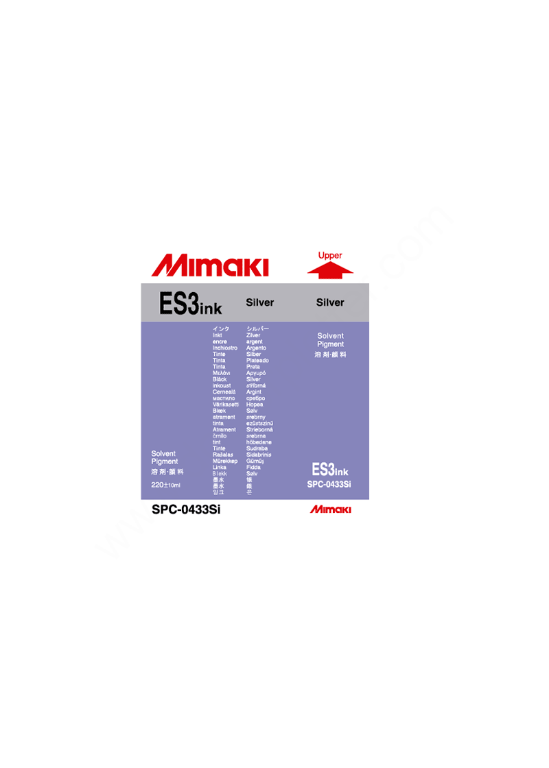 Inchiostro Mimaki ES3 SILVER Ecosolvent cartuccia 220ml Inchiostro Mimaki ES3 SILVER Ecosolvent cartuccia 220ml
