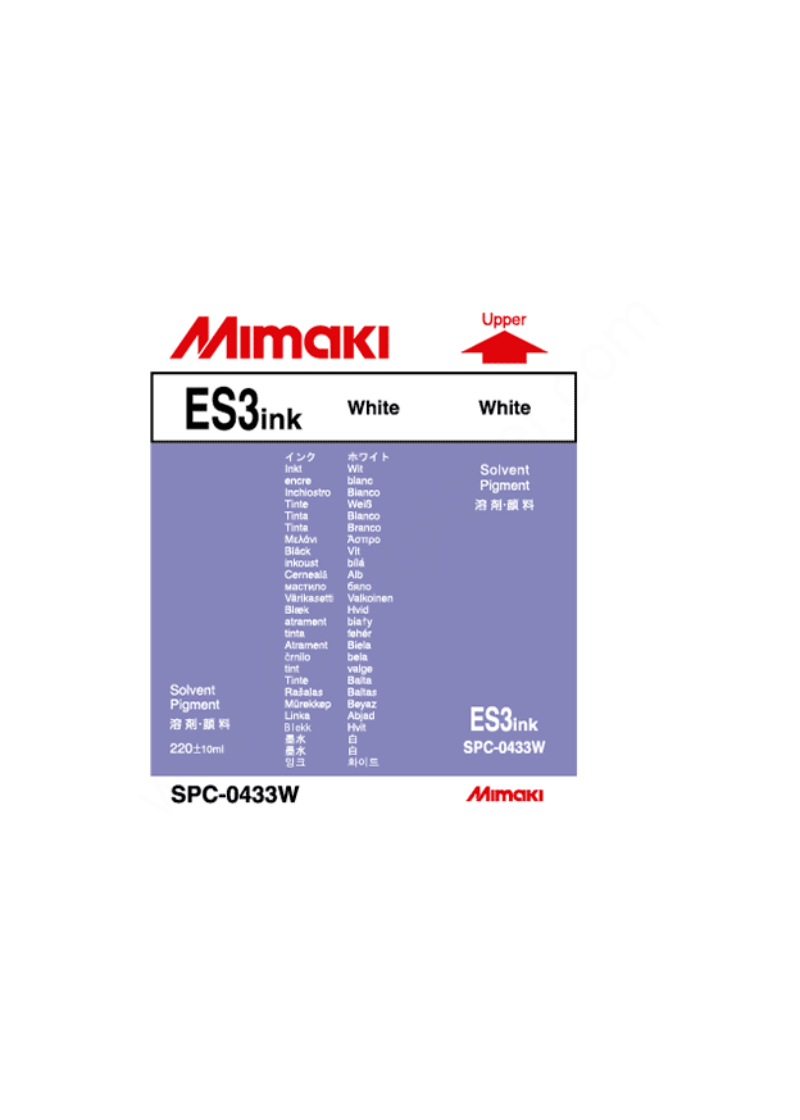 Inchiostro Mimaki ES3 WHITE Ecosolvent cartuccia 220ml Inchiostro Mimaki ES3 WHITE Ecosolvent cartuccia 220ml