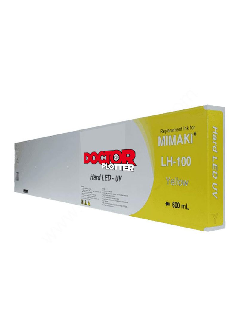 Cartuccia Doctorplotter inchiostro UV rigido LH-100 Mimaki Yellow 600 cc Cartuccia Doctorplotter inchiostro UV rigido LH-100 Mimaki Yellow 600 cc