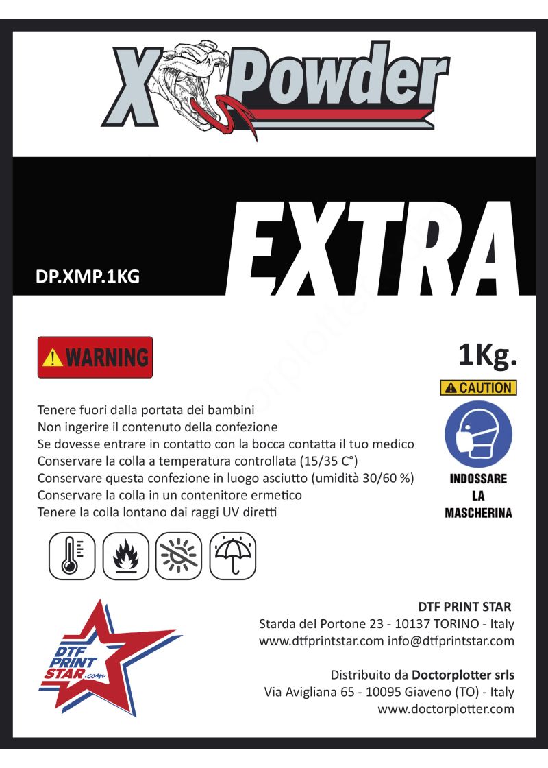 Hot melt powder EXTRA - DTF Colla in polvere ultrafine bianca 1 Kg. Hot melt powder EXTRA - DTF Colla in polvere ultrafine bianca 1 Kg.