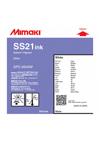 Inchiostro Mimaki SS21 White solvent cartuccia 220ml